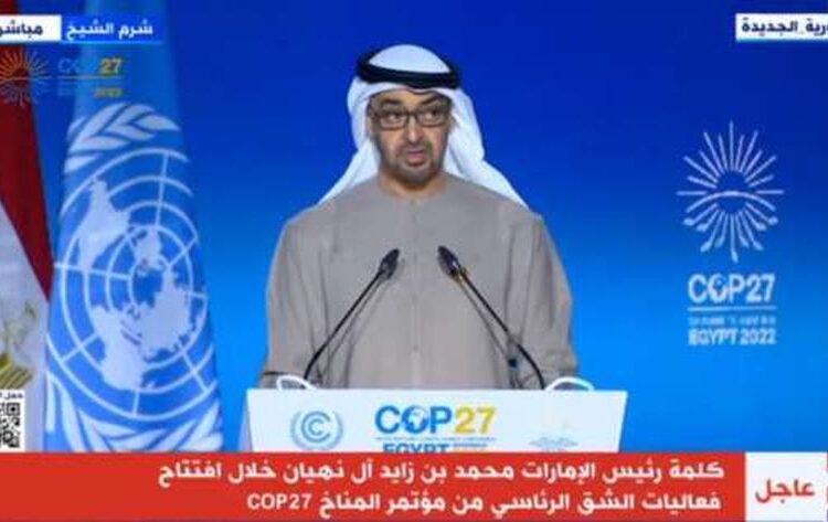 UAE president stresses before COP27 need for peace, ending war 1 - Egyptian Gazette
