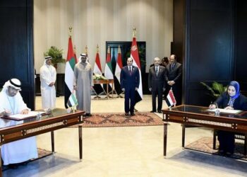 Sisi, UAE president witnesses inking MoU on establishing wind energy plant