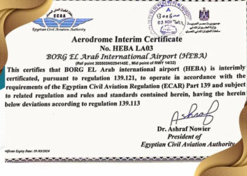 Borg El Arab International Airport renews licence for two years