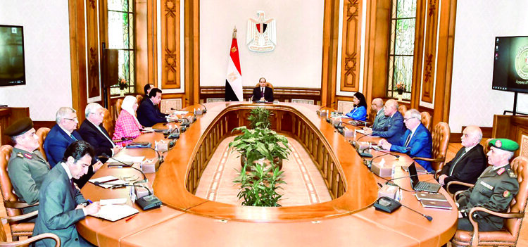 President follows up efforts to localise prosthetics industry 1 - Egyptian Gazette President Abdel Fattah El Sisi during his meeting on Wednesday with Chapal Khasnabis, Head of the Access to Assistive Technology and Medical Devices Unit at World Health Organisation (WHO), Claude Tardif, President of the International Society for Prosthetics and Orthotics (ISPO International), and WHO Representative in Egypt Dr Naeema Al-Gasseer.