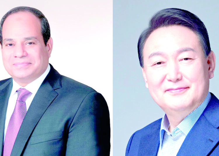 President Abdel Fattah El Sisi  and President Yoon Suk-yeol