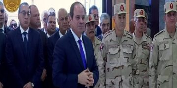 Sisi tours factories, energy generation station in Abu Rawash
