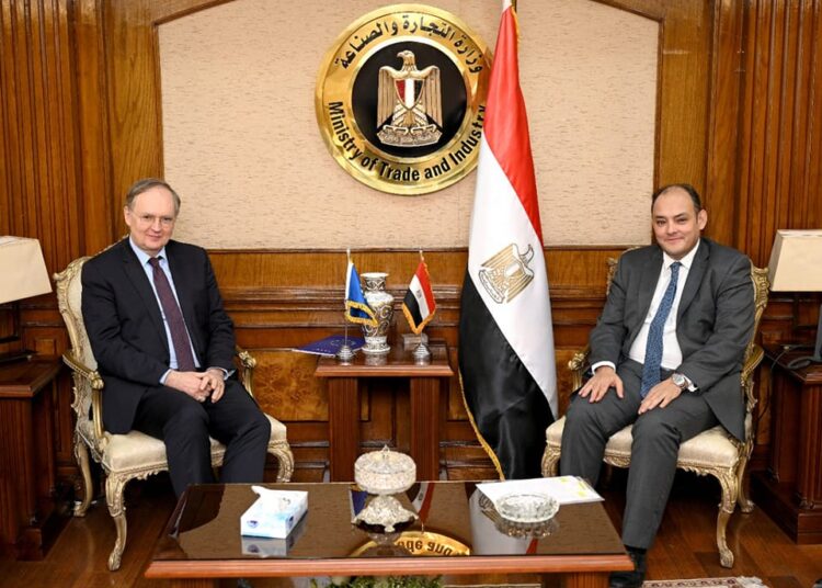 Trade min., EU amb. review boosting economic cooperation 1 - Egyptian Gazette