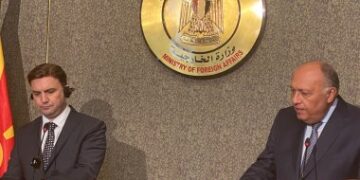 FM holds talks with his Macedonian counterpart 1 - Egyptian Gazette FM holds talks with his Macedonian counterpart