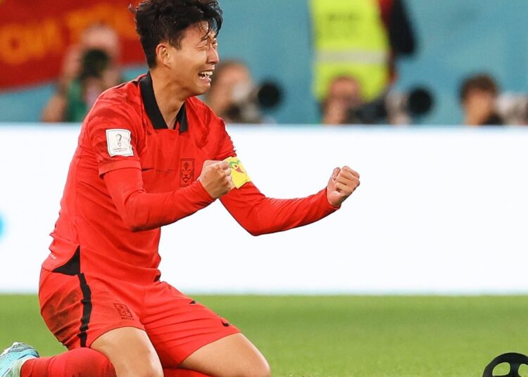 South Korea's Son eyes 'another miracle' against Brazil 1 - Egyptian Gazette South Korea's captain Son Heung-min celebrates after Group H match against Portugal on Dec. 2, 2022.