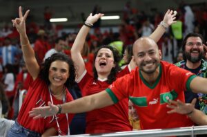Moroccans celebrate World Cup victory over Portugal 2 - Egyptian Gazette