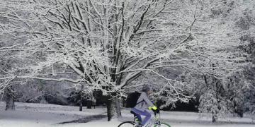 Snow, ice disrupt UK travel; 4 children pulled from icy lake