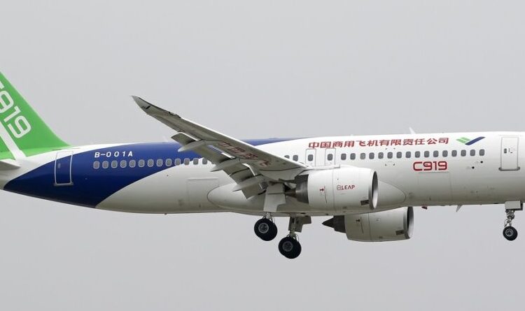 Chinese plane C919 organises 1st pilot flight 1 - Egyptian Gazette