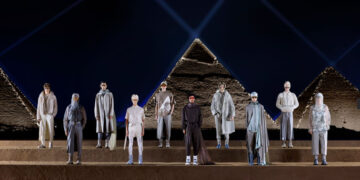Pyramids dusted off for fashion, pop, art shows