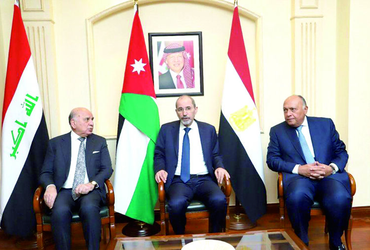 Egypt, Jordan, Iraq trilateral co-operation mechanism model for joint Arab action 2 - Egyptian Gazette Egypt, Jordan, Iraq trilateral co-operation mechanism model for joint Arab action 1 - Egyptian Gazette
