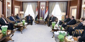 President Sisi meets with Sudan's Burhan in Riyadh 1 - Egyptian Gazette President Sisi meets with Sudan’s Burhan in Riyadh