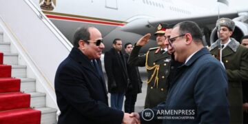 President Sisi arrives in Yerevan