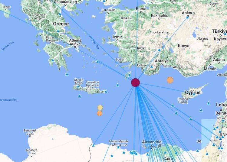 Egyptians feel 6-magnitude tremor eastern Mediterranean 1 - Egyptian Gazette