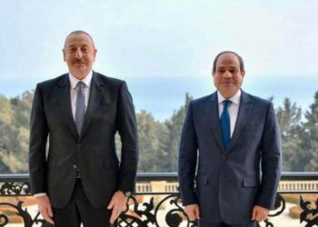 Azerbaijan president receives President Sisi at presidential palace in Baku