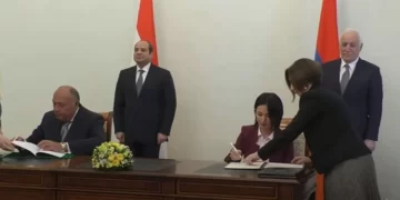 Sisi, Armenian president witness inking of several co-operation deals