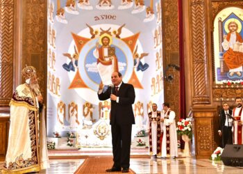 Sisi at cathedral wishes year of goodness, safety, security for all Egyptians