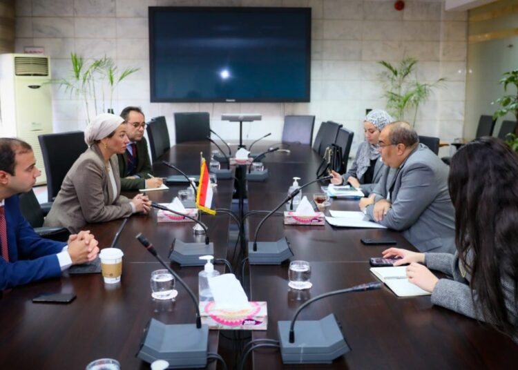 Minister of Environment Yasmine Fouad during a meeting on Monday with members of parliamentary Energy, Environment and Manpower committees to review the outcomes of COP27.