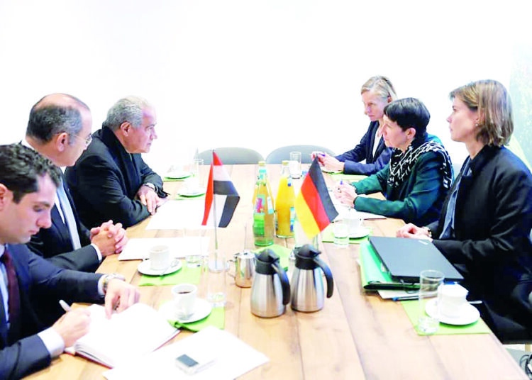 Supply and Internal Trade Minister Ali el-Moselhi taking part in the Global Forum for Food and Agriculture (GFFA) in Berlin on Sunday.