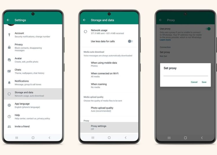 WhatsApp to allow people to connect to app even during internet shutdowns 1 - Egyptian Gazette WhatsApp will allow users to connect to the messaging app via proxy servers for the first time to allow users to stay online even when an internet shutdown or block is in place.