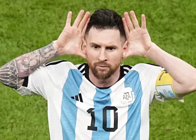 Messi regrets controversy against Dutch at World Cup 1 - Egyptian Gazette Lionel Messi celebrates after scoring Argentina's second goal against Netherlands.