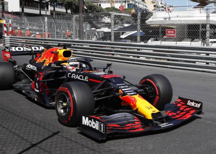 F1 champion Verstappen hopes rivals can raise their game 1 - Egyptian Gazette Red Bull's Max Verstappen drives during practice in Monaco on May 22, 2021.