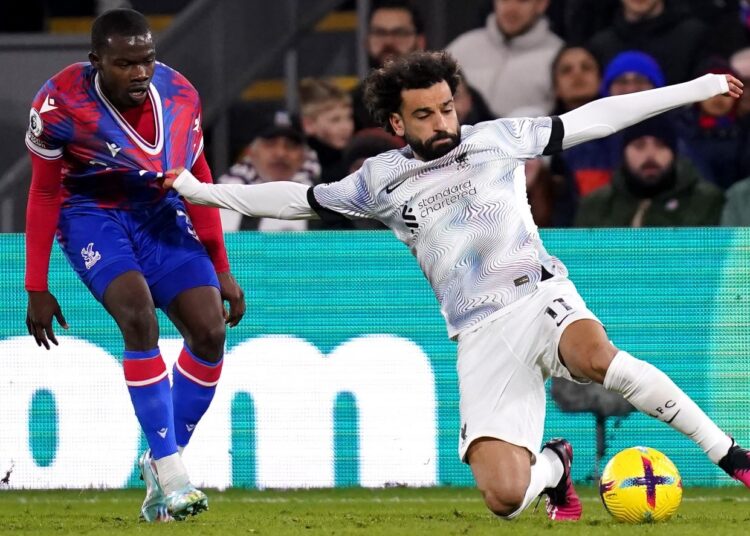 Liverpool's season not one for history books - Klopp 1 - Egyptian Gazette Liverpool’s Mohamed Salah (R) in action against Tyrick Mitchell of Crystal Palace during their English Premier League match in London.