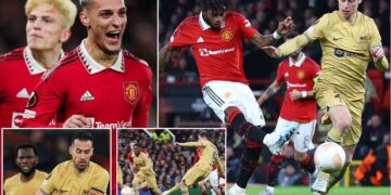 Man Utd beats Barca to advance in Europa League