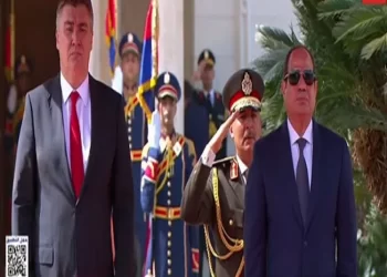 President Sisi receives Croatian counterpart at El-Ittihadiya Palace