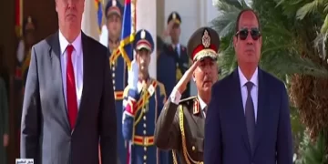 President Sisi receives Croatian counterpart at El-Ittihadiya Palace