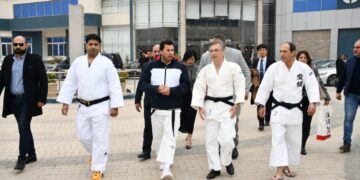 Sports min., Japanese Amb. attend exercise of national judo teams