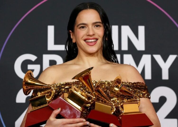 Spanish artist Rosalia won the best album prize at last year's Latin Grammys in Las Vegas on Nov. 17, 2022.