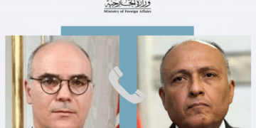 Egypt's FM congratulates Tunisian counterpart on new post 1 - Egyptian Gazette Egypt’s FM congratulates Tunisian counterpart on new post