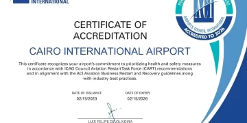 Cairo international airport obtains ACI’s health accreditation certificate