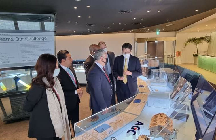 SCZone chairman Waleed Gamal Eddin during his meeting with the Japanese company AGC Group operating in several industrial sectors on Tuesday.