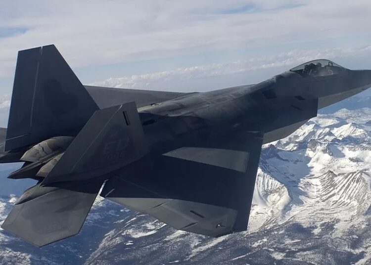 The Pentagon said an F-22, seen here in an archive photograph, shot down the object on Friday afternoon local time