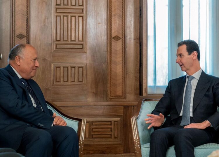 Egypt’s FM in Damascus, meets with Syria’s Assad 2 - Egyptian Gazette Egypt’s FM in Damascus, meets with Syria’s Assad 1 - Egyptian Gazette