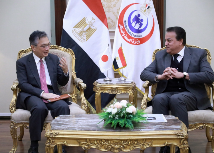 Egypt, Japan discuss health cooperation 1 - Egyptian Gazette Egyptian Health and Population Minister Khaled Abdel Ghaffar discussed with Japanese Ambassador here Oka Hiroshi and his accompanying delegation ways of promoting health cooperation.