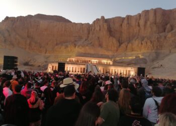 Adriatique performs at Hatshepsut Temple