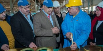 Military production min. inspects Factory 63 1 - Egyptian Gazette Military production min. inspects Factory 63
