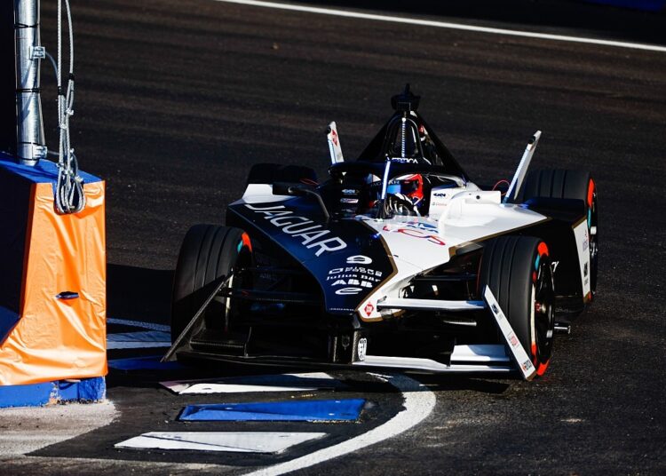 New Zealander Mitch Evans won the first Formula E race in Brazil for Jaguar.