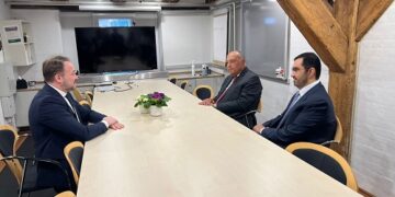 Shoukry holds three-way meeting with Danish minister, COP28 President-Designate
