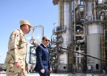 President Sisi inspects nitrogen fertilizer complex in Ain Sokhna