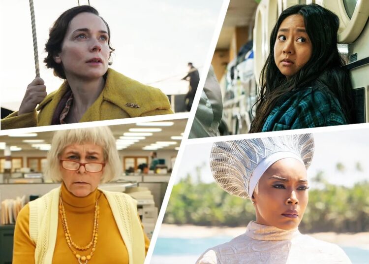 Clockwise from top-left: Kerry Condon, Stephanie Hsu, Angela Bassett, and Jamie Lee Curtis.