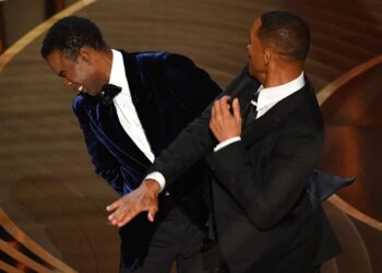 At the Oscars a year later, the Slap stays in the picture