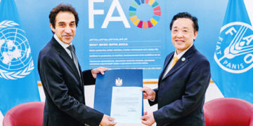 Radi, FAO director general discuss global food crisis 1 - Egyptian Gazette Radi, FAO director general discuss global food crisis