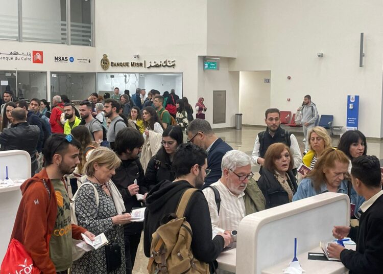 Sphinx International Airport receives 176 visitors from Spain 1 - Egyptian Gazette Nesma flight passengers arriving at Sphinx Airport.
