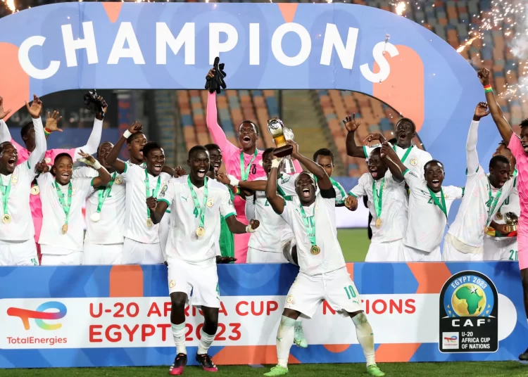The Young Teranga Lions of Senegal beat their neighbours Gambia 2-0 on Saturday to win their first ever TotalEnergies U-20 Africa Cup of Nations