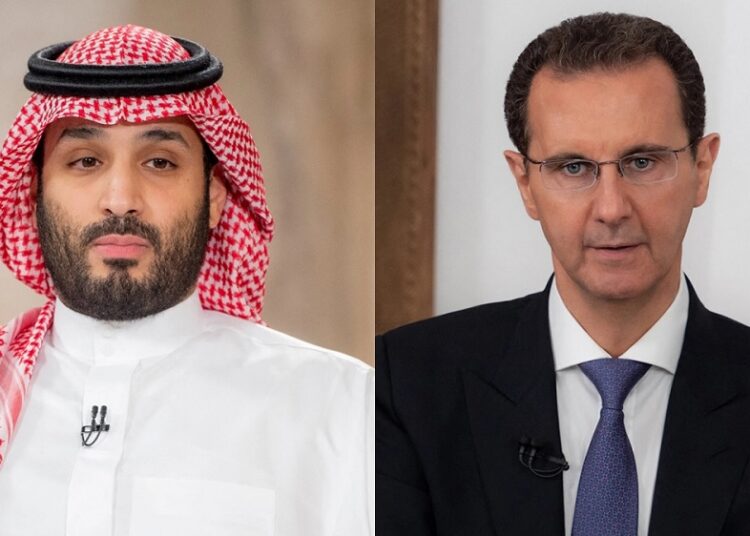 Saudi Arabia Crown Prince Mohammad bin Salman and Syrian President Bashar al-Assad.