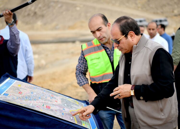 Sisi inspects construction work in Counselor Abdel Mageid Mahmoud axis 1 - Egyptian Gazette