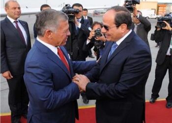 King Abdullah II of Jordan greets Sisi on Eid